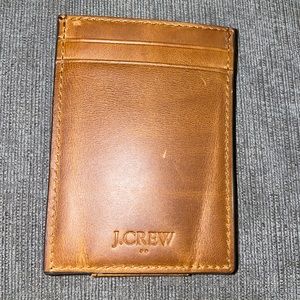 J Crew Minimal Leather Clip Money